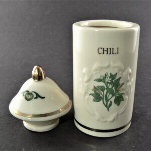 Lenox 1992 Porcelain Spice Garden CHILI Container Jar with Lid (w1-6)